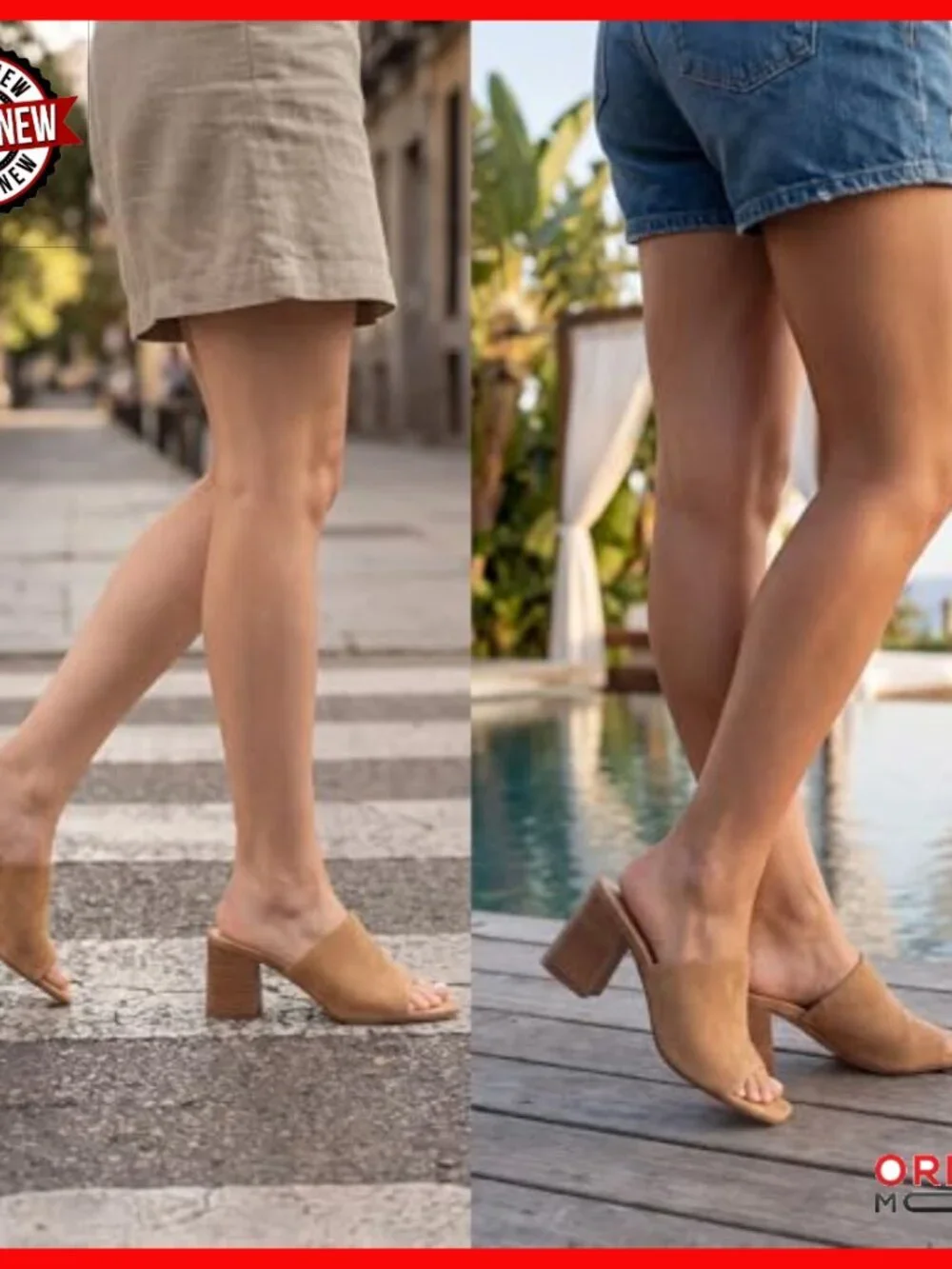 Square Toe Wedge Heel Sandals Slip On Casual Summer Beach